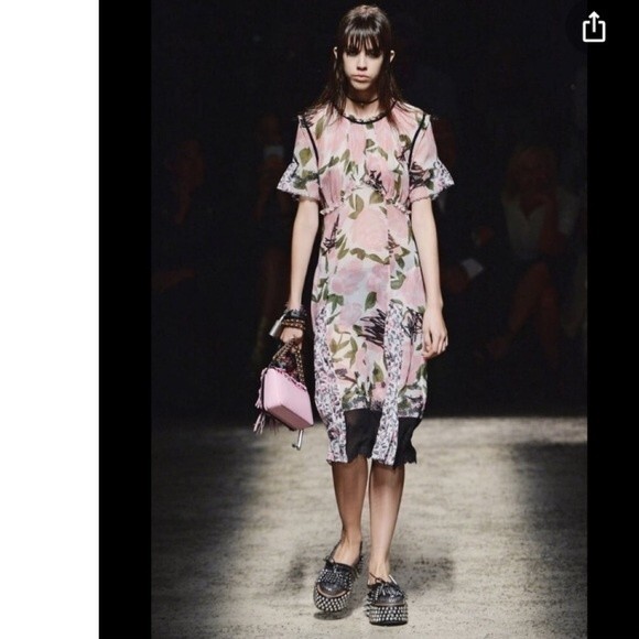 Coach Sheer Floral Midi Dress 4 2017 Collection - Picture 1 of 16